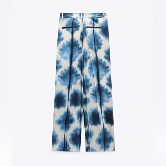 BNET ZARA 2 PCS SET SUIT SATIN EFFECT PRINTED PANTS AND BLAZER - Picture 9 of 13